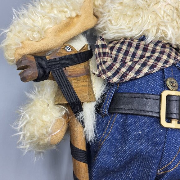 Vtg DanDee Easter Bunny Standing Rabbit Plush Western Cowboy Cow Bunny Plush 16" - Picture 9 of 16